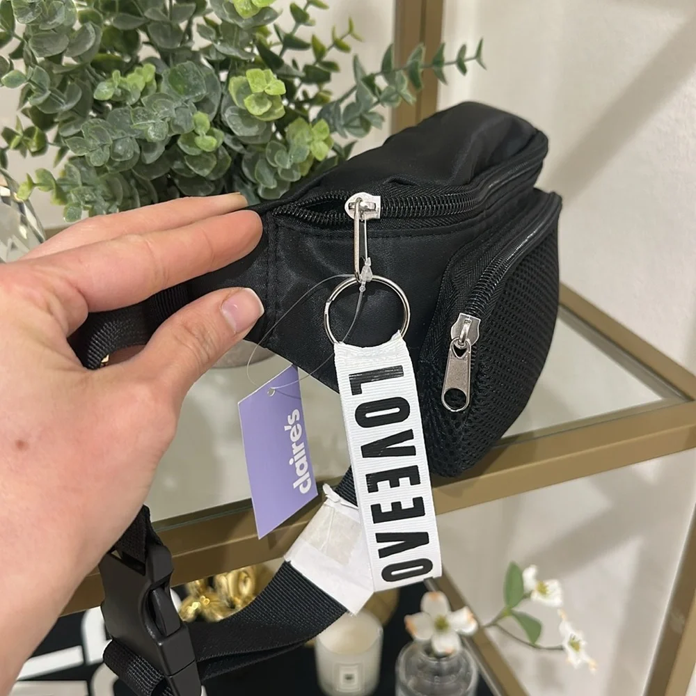 Black LOVE belt bag